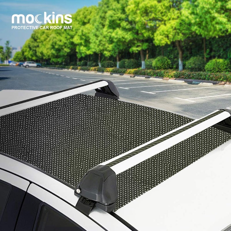 Mockins 39" x 36" Anti Slip Mat for Car Roof Cargo | Durable Soft Roof Rack Pads | Multifunctional Cut to Size Cargo Mat for SUV & Car Roof Liner | No-Scratch & Non-Skid Protective Roof Pad - Image 5